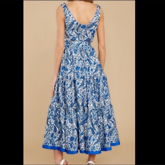 Red Dress Boutique Blue Floral Paisley Dress NWT - Picture 2 of 6